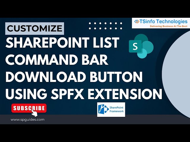 Customize SharePoint List Command Bar Download Button Using SPFx Extension | SPFx Tutorial