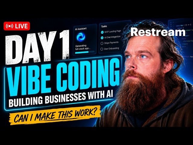 DAY 1: Can I Vibe Code My Way Out of Homelessness? | Building Real Businesses With AI