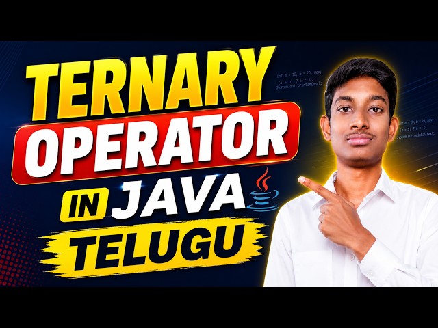 Ternary Operator in Java | Conditional Operator | Java Tutorial for Beginners