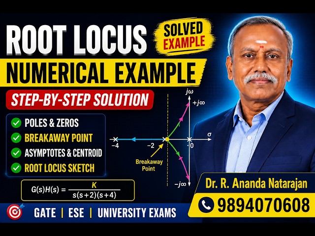 Root Locus Numerical Example | Step-by-Step Solved Problem | Control Systems #controlsystems #DrRan
