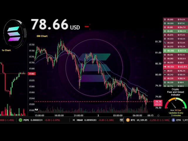 $SOL | Live Stream 24/7 | OFFICIAL Solana COIN | SOL USDT | Trading Signals Chart