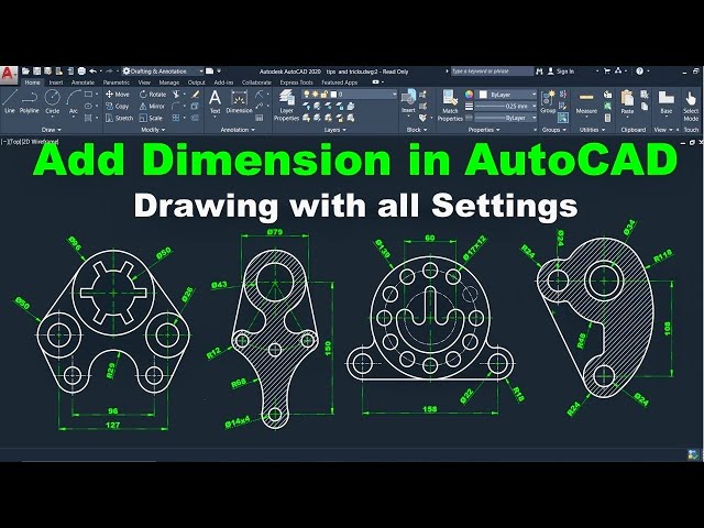 How to Add Dimensions in AutoCAD Drawing Tutorial for Beginners |
