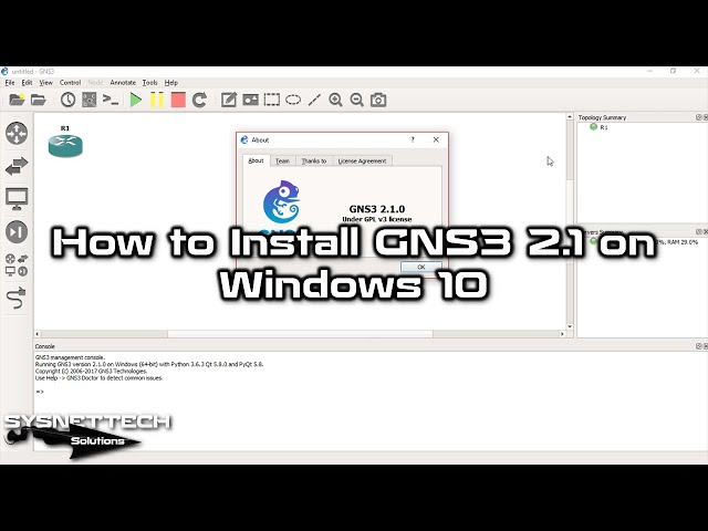 How to Install GNS3 2.1 on Windows 10 | Clean Installation of GNS3 | SYSNETTECH Solutions