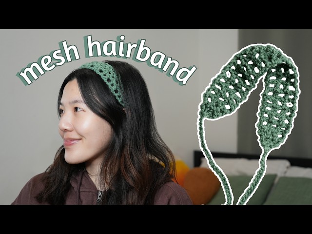 Easy Crochet Hairband Tutorial | 10-Minute Crochet Mesh Hairband
