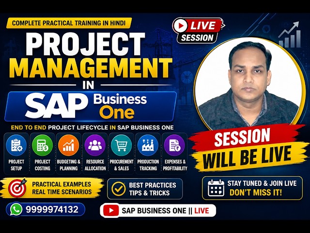 How to Manage Projects in SAP Business One | Complete Video | English