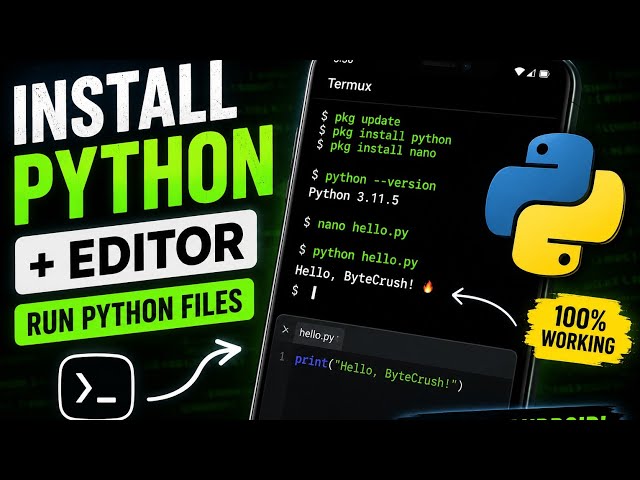 How to install Python in Termux | Plus Editor💻👩‍💻