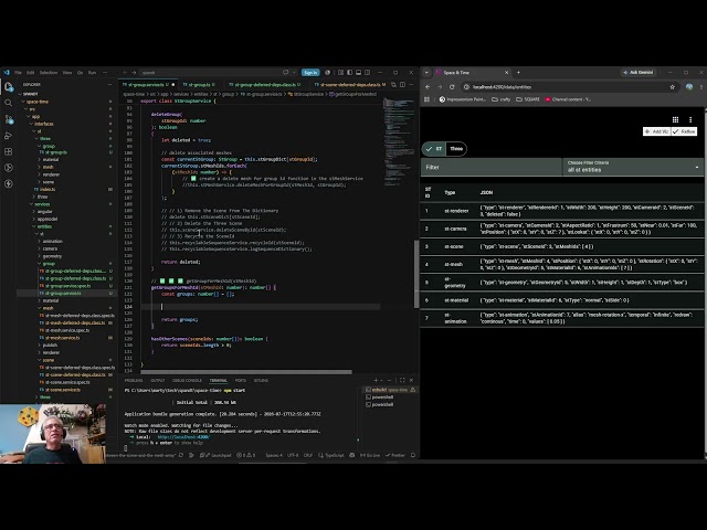 ThreeJS and Angular Space And Time Application - Video549: Group Refactor 011