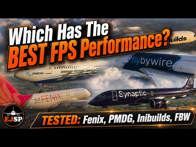 Which MSFS 2024 Aircraft Has the BEST FPS? | Fenix vs PMDG vs iniBuilds vs FlyByWire vs A220