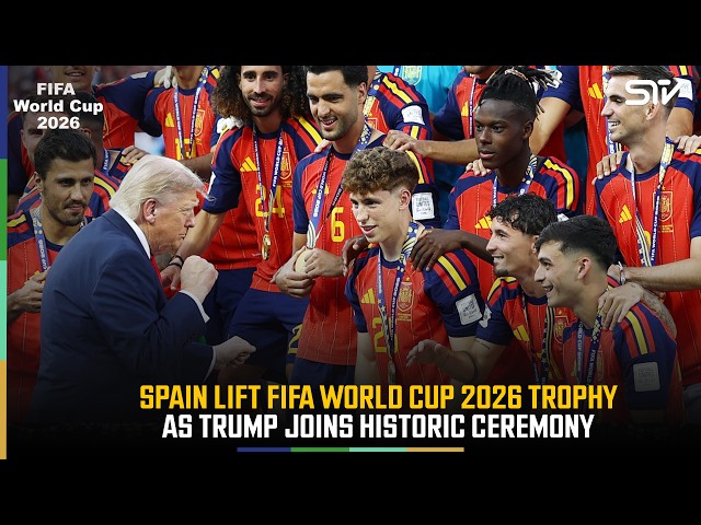 Historic Trophy Ceremony! Trump & Infantino Celebrate Spain's World Cup Win | ZO1J