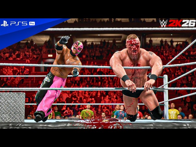 WWE 2K26 - Rey Mysterio Vs Brock Lesnar - Extreme Rules Match | PS5™ Pro [4K60]