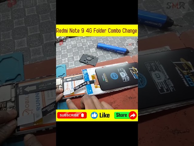 Redmi Note 9 4G Folder Combo Change | Display Replacement Tutorial #shorts #new