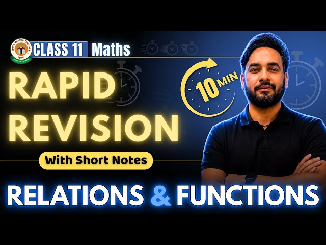 Relations & Functions in 10 Mins🔥😱| Rapid Revision Class 11 Maths | Relation Function Quick Revision