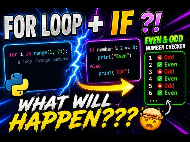 🤯 I Combined For Loops and If Statements to Build A Odd And Even Game!