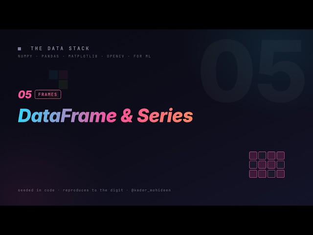 05. Series & DataFrames | Data Science with Python