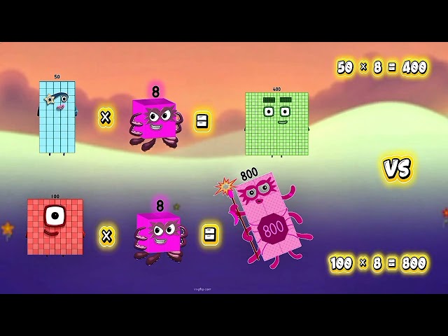 NUMBERBLOCKS 50 TIMES TABLE VERSUS 100 TIMES TABLE | LEARN MULTIPLICATION|@educationalcorner110 
