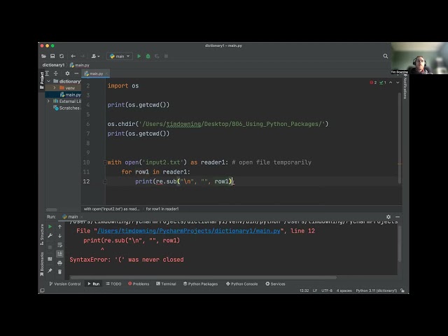 B06 Using Python Packages Demo 4 File Input
