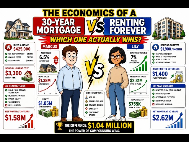 The Economics of a 30-Year Mortgage vs Renting Forever: Which One Actually Wins?