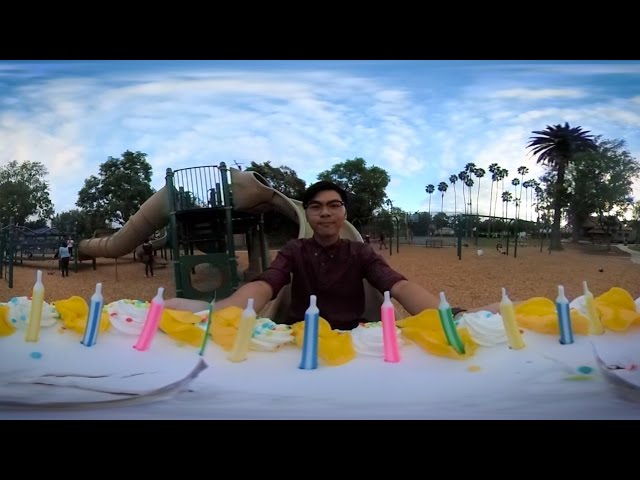 Delivering a Birthday Cake in 360° VR