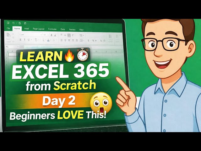 Learn Microsoft Excel 365 from Scratch Beginner Tutorial | Day 2 Basics #Excel #tutorial #msoffice 