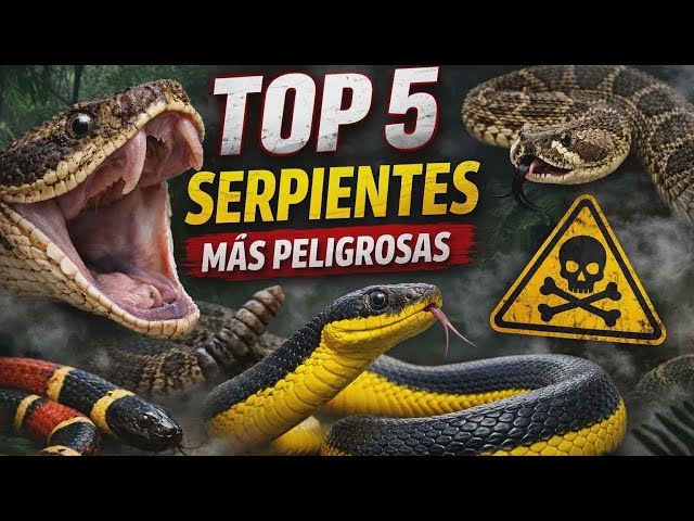 Las 5 serpientes más peligrosas de México 😱 ¡Podrías encontrarte una! #Serpientes #México