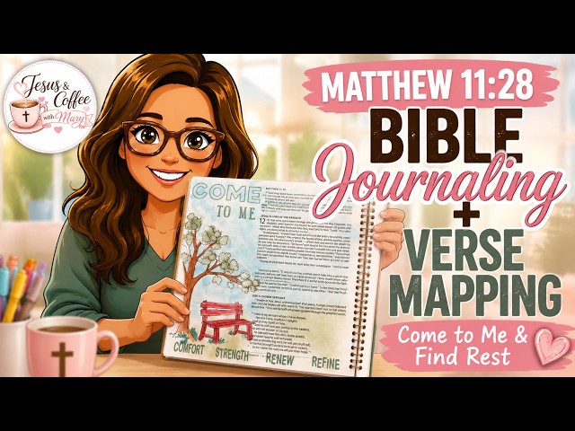 Matthew 11:28 Bible Journaling + Verse Mapping | Come to Me & Find Rest