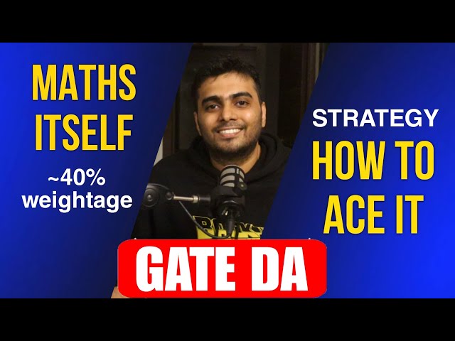 GATE DA Mathematics Strategy (Score 40/40 in Mathematics)