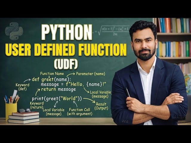 Python User Defined Functions (def) Explained | Functions in Python for Beginners🐍