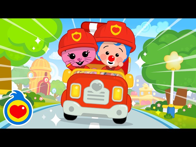🚒 Las Ruedas del Camión de Bomberos 🧑‍🚒🔥 Canciones Infantiles | Plim Plim