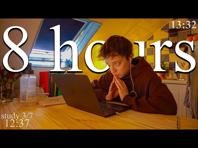 LIVE | 8-HOUR study with me in Paris 📚⛈️ rain sounds & pomodoro timer 60 & 10