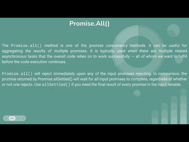 This is 57th video of Javascript tutorial about rewriting promise chain, promise.All