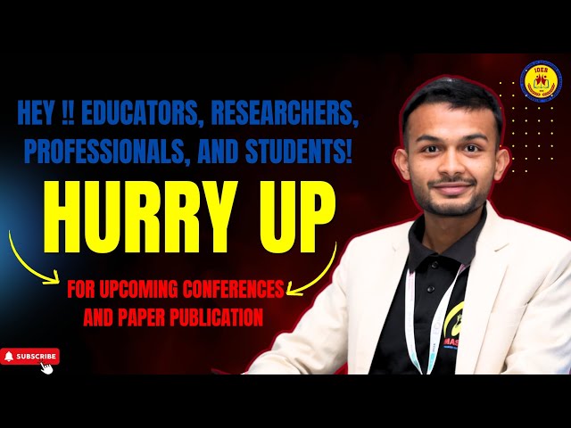 International Conferences | Publish Your Paper in IIMRJ and APJAET | By Navin Timilsena | #IOER