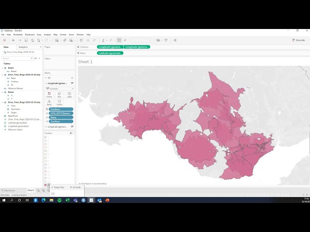 Creating Drive Time Contours or Isochromes within Maptitude to generate Spatial files