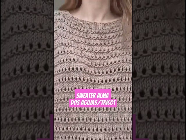 How to knit a beautiful openwork sweater on two needles, step by step, all sizes #tricot #knitting