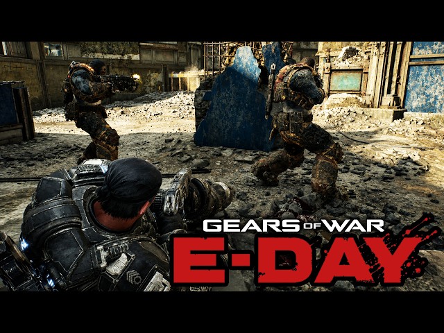Gears of War E Day Multiplayer Gameplay 40+ Minutes of Team Deathmatch No Commentary!