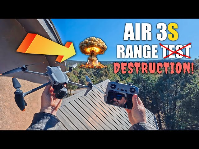 DJI Air 3S Proper Range Test?  Nope... Total Drone Crash Destruction!