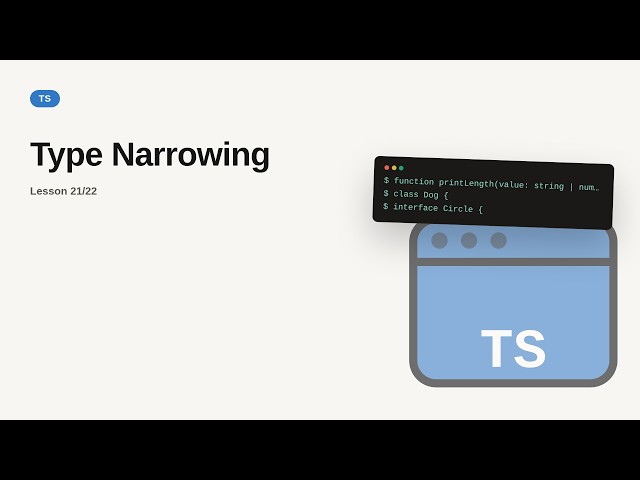Type Narrowing | TypeScript Tutorial for Beginners