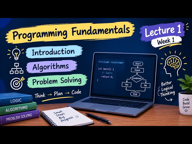Programming Fundamentals | Week 1 – Introduction, Algorithms & Problem Solving | Lecture 1