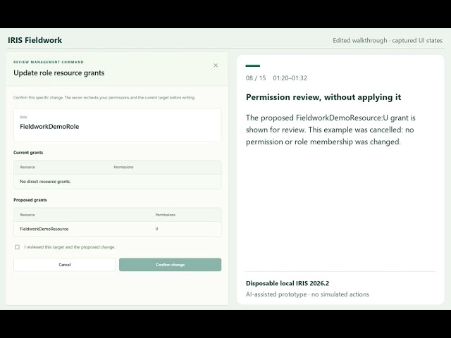 IRIS Fieldwork: reviewed changes and bounded audit search | IRIS 2026.2