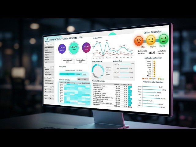 Excel Dashboard: Sales and Service Quality