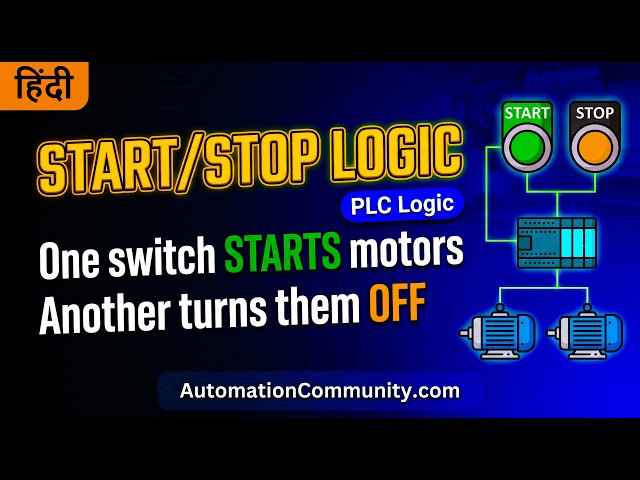 One Switch Starts Motors, Another Turns Them OFF | PLC Logic
