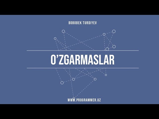 06 O'zgarmaslar - Php uz