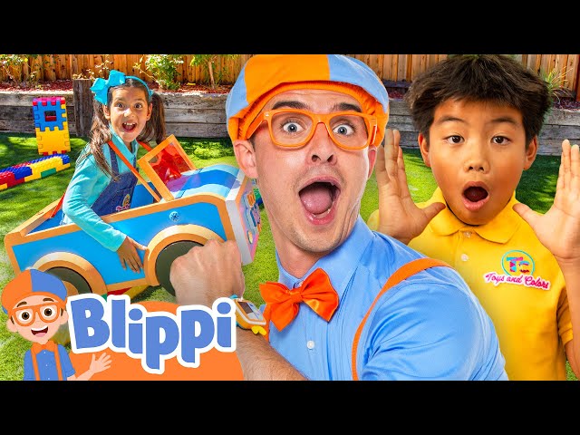 Blippi’s Race Car Challenge with Toys and Colors! @toysandcolors