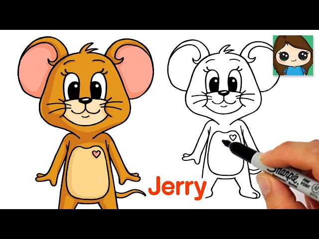How to Draw Jerry Mouse | Tom & Jerry