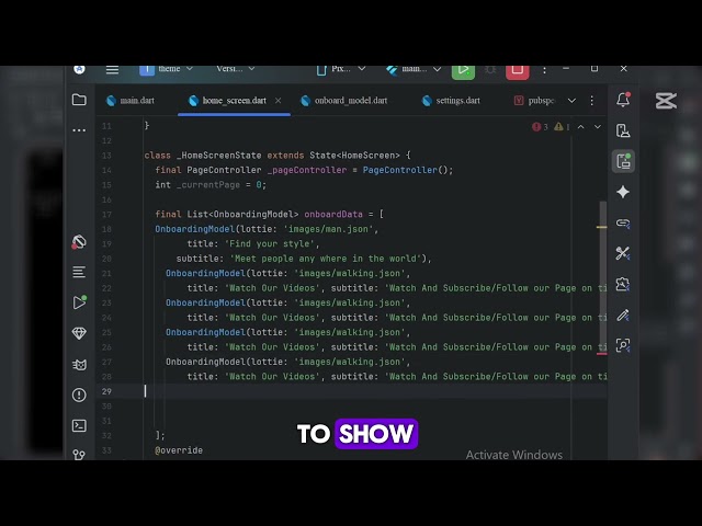 How to build a simple onboarding screen #coding #tutorial #flutter