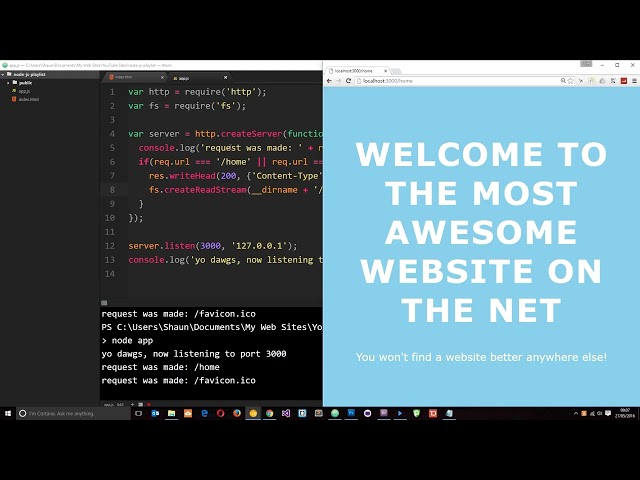 Node JS Tutorial for Beginners #19   Basic Routing
