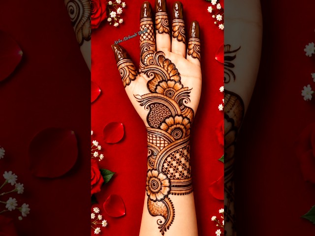 Navratri special Easy and Stylish front hand mehandi design 2026 #mehndi #mehandi #mehndidesign