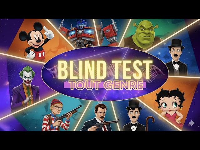 BLIND TEST TOUT GENRE | L'ORIGINAL 08 (Films, Series, Anime, Disney, Emission, Pub, Dessin Animé)