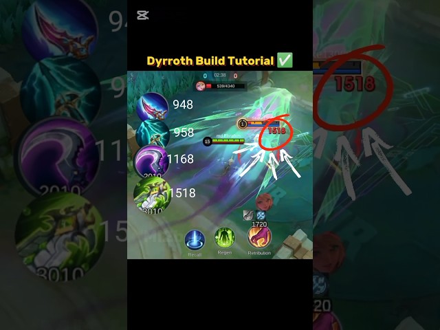 Dyrroth Build Tutorial Mobile Legends #ml2b #dyrroth #tutorial #mlbb #shorts