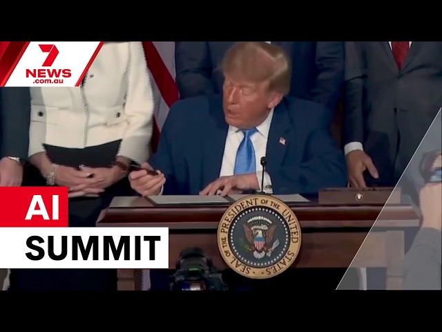 Trump hosts tech giants for AI summit | 7NEWS