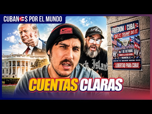Alex Otaola debates protest for Cuba in front of the White House